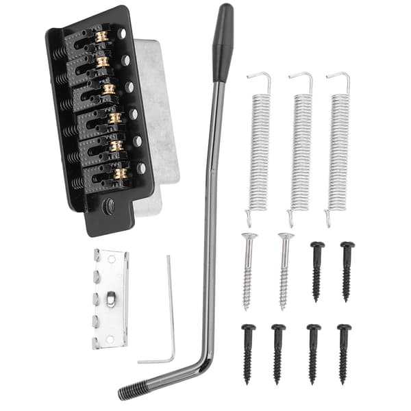 ST Guitar Black Tremolo System Roller Single Locking Vibrato Bridge Tailpiece