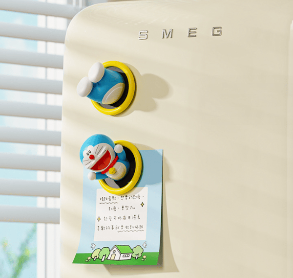 Doraemon (overkropp) Pass Circle Kjøleskapsmagnet 3
