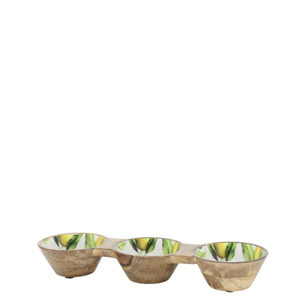 Tours-tarjoilukulhot sitruunoilla 30 cm – Chic Antique Träd beige