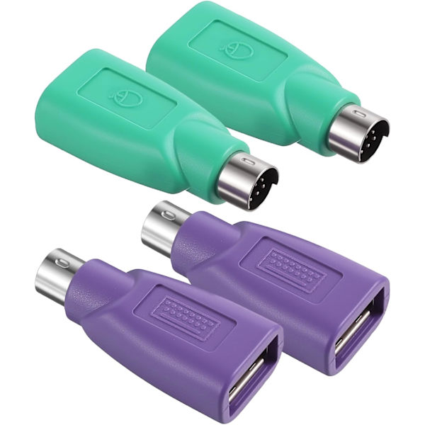 4 kpl PS/2-USB-sovitin korvaava
