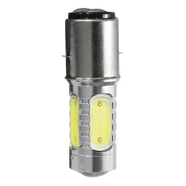 12v Ba20d H6 4 Cob Led White Bulb for Motorcycle Bike Moped Atv Headlight