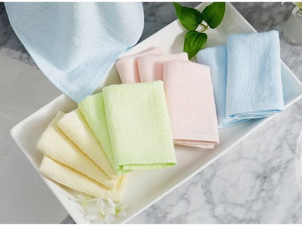 5 flerfarvede mikrofiberklude til ansigtsrens og husholdning