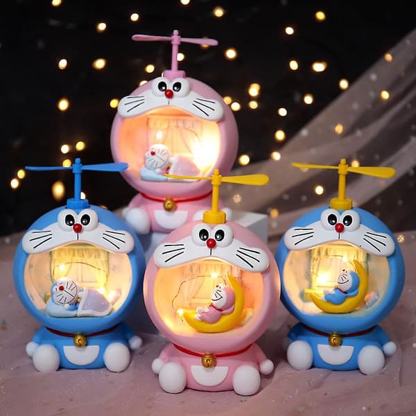 Cartoon Ornament Doraemon Round Star Light Reading Lamp Night Light[LD]