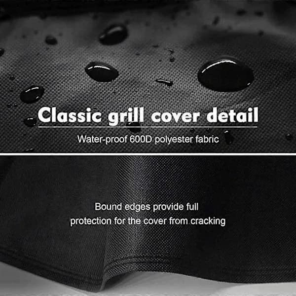 Grillovertræk til Weber Q2000 Q3000, 100 % polyester beskyttelsesovertræk til udendørs grill, sort 112,4 x 64,1 x 95,6 cm