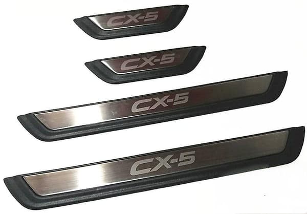 Automatisk dørterskelplate Scuff Plate terskel for Mazda Cx-5 Cx 5 2017-2022, biltilbehør