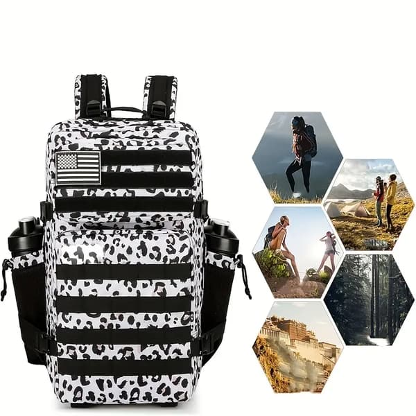 45L taktinen vedenpitävä rynnäkköreppu Molle-järjestelmällä (leopardikuvio)