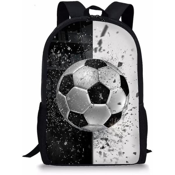 Fotbollsryggsäck Barn Skolryggsäck Fotbollsmönstrade Bokväskor