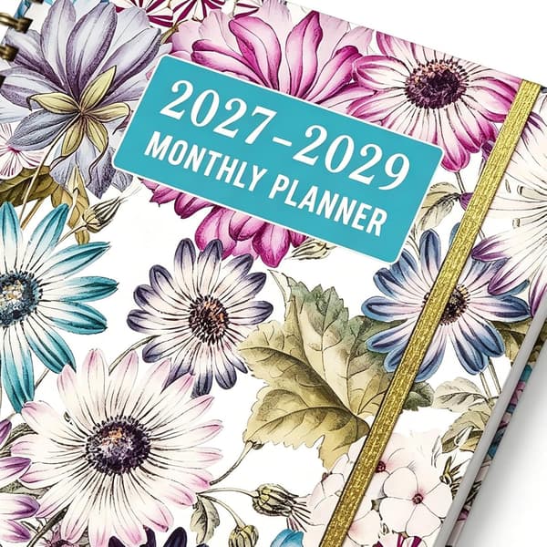 Daglig Planlægger Notesbog 2027-2029 Månedlig Livsarrangør med Kalender Agenda Format, 29 x 22 cm
