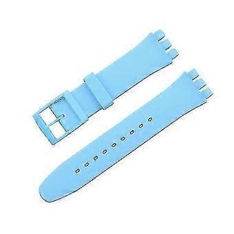 Silicone Strap for Swatch Jelly Three Eyes Classic 12/17/19/20MM Trigeminal (20mm Light Blue)