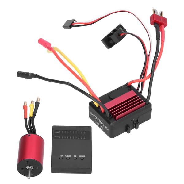 2838 4500KV 4P Børsteløs Motor 35A Børsteløs ESC+Programmeringskort til 1/14 RC-bil