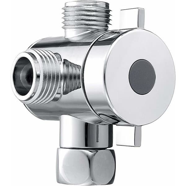 3-way Diverter Valve, G1/2 Switch Adapter Valve for Kitchen or Bathroom Faucet, Spare Part, Chrome
