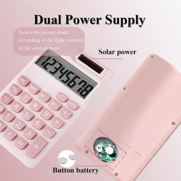 Basic Calculator, Cute Pocket Size Calculator for School, Office, Home