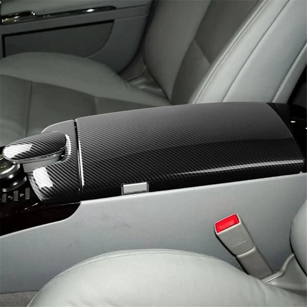 Texture Fiber Center Console Armrest Phone Box Steering Wheel Knob Protection Pad Case for S-Class W221 2007-2013