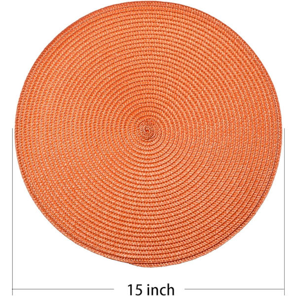 Pyöreät punotut tabletit, 38 cm pyöreät matot