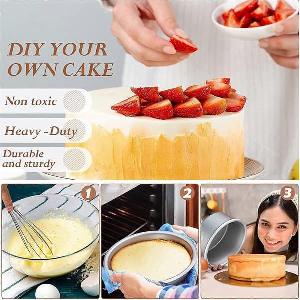 18 Deler 10 cm Liten Kakeform Mini Runde Kakeformer for Baking Kakeformer Ostekake, Pizza, Quiche