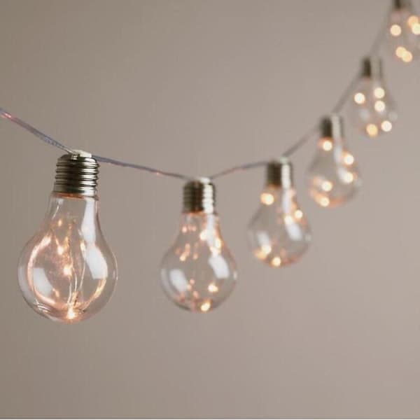 4 meter 10 lys kobbertrådlampe Varm hvit Warm White