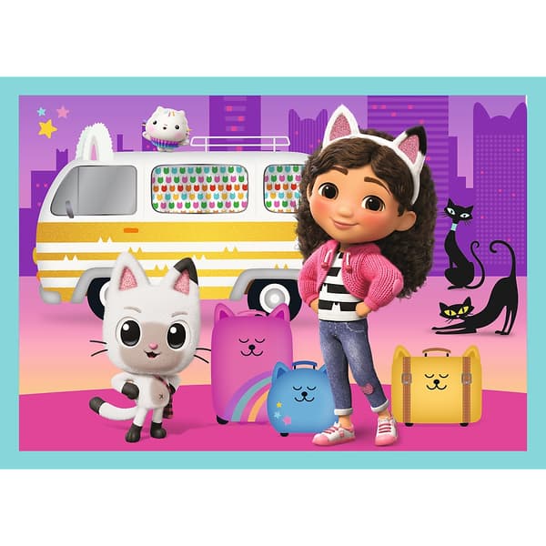Gabby's Dollhouse 4-in-1 palapelipakkaus, 35-70 palaa