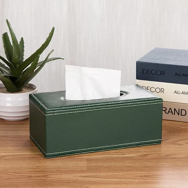 NA/Pappershållare, Biltillbehör Dekorationsset Inkluderar Läder Hushållskontor Servettbox Pappershållare, Rektangulär Servett, A
