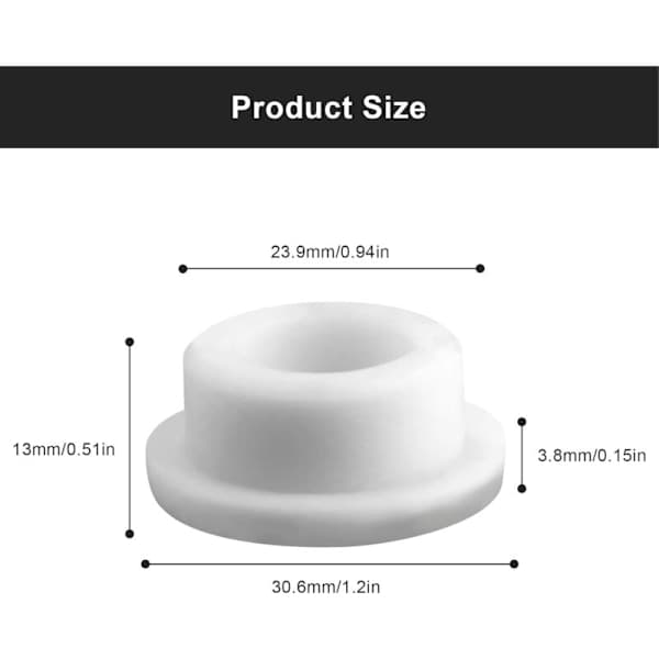 Vask Overløbsprop, 20 Stykker Vask Overløbsdæksel, Gummi Overløbshulsdæksel, Diameter 22-24mm, til Vaske, Badekar, Køkkenvaske...