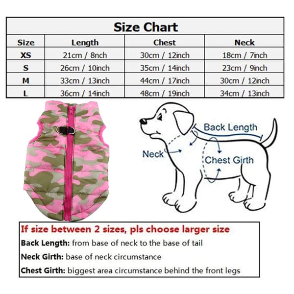 Warm and Stylish Pet Jacket for Cold Weather, Rose Red, Size M
