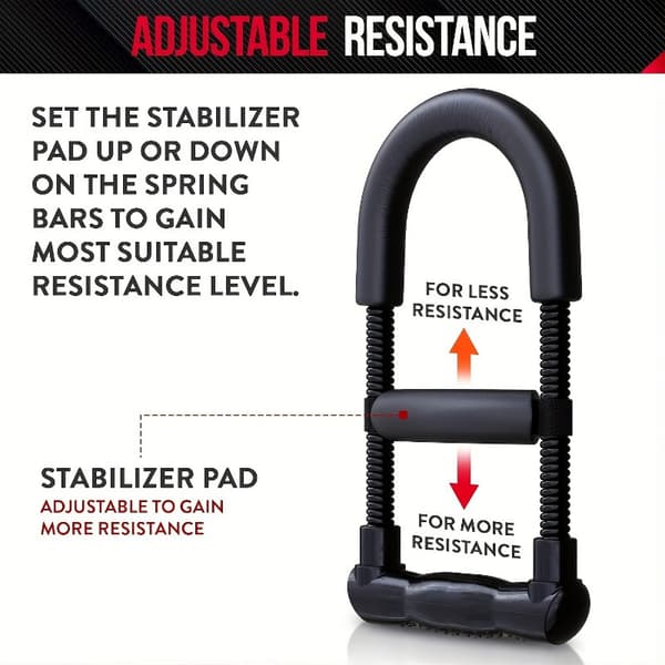 Adjustable Forearm Trainer - Adjustable Hand Grip Strengthener Black 1 pc