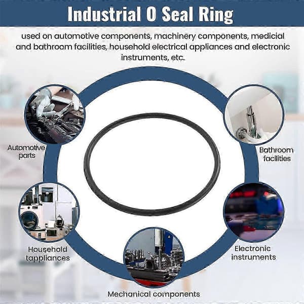 110 mm x 5 mm sort gummi industriel fleksibel O-ring tætningsskive 26s