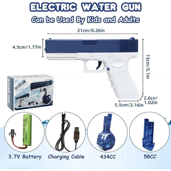 Elektrisk vattenpistol med dubbla magasin