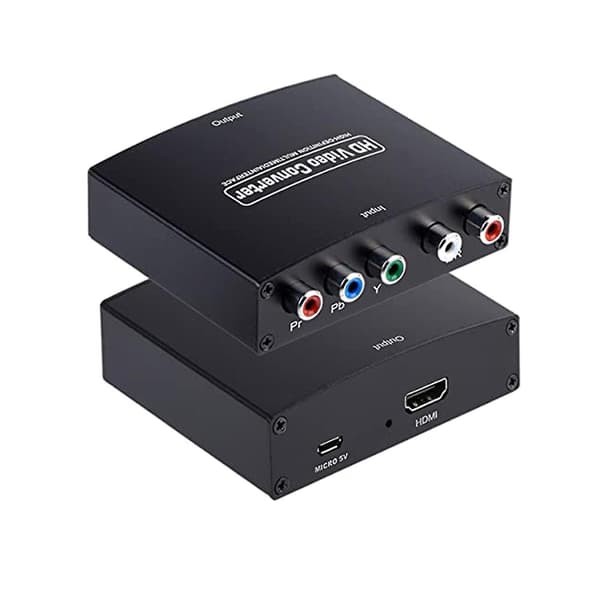 Komponent til HDMI-omformer, PORTTA YPbPr til HDMI-adapter + R/L lydkontakt