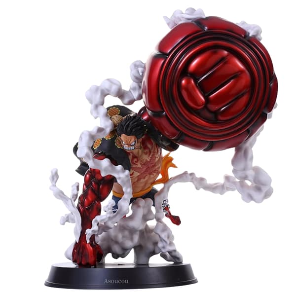 Luffy Figur, Anime Figur Monkey D Luffy Gear 4 Figur, Anime Statue Dukke Skulptur Figur Realistisk Anime Karakter Modell Pynt