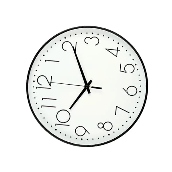 20 cm Silent Wall Clock Non-Ticking with Clear Glass for Easy Viewing