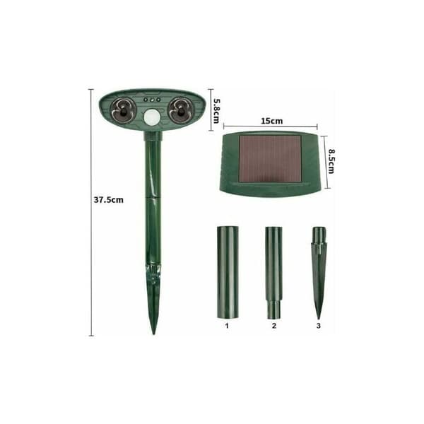 Ultrasonic Cat Repeller, Solar Powered Cat Repeller, Ultrasonic Rodent Deterrent with Motion Detector