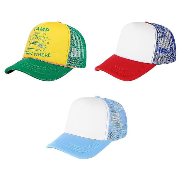 Stranger Things Dustin Truckerhatt Rød, Retro Mesh Cosplay Caps Justerbar, Unisex Fan Kostymtilbehør Network