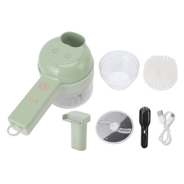 USB Rechargeable Handheld Garlic Chopper, Stainless Steel Blade, Waterproof, Open Refill Port