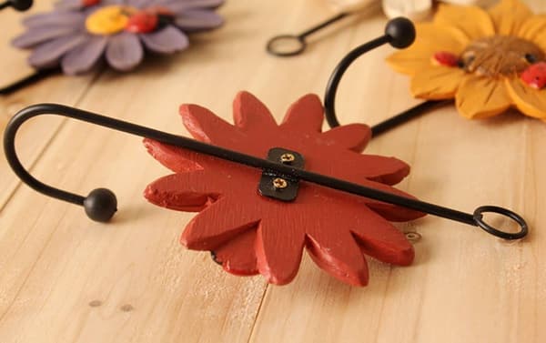 Kreativa Daisy Harts Väggkrokar Väggmonterad Konst Blomma Järn