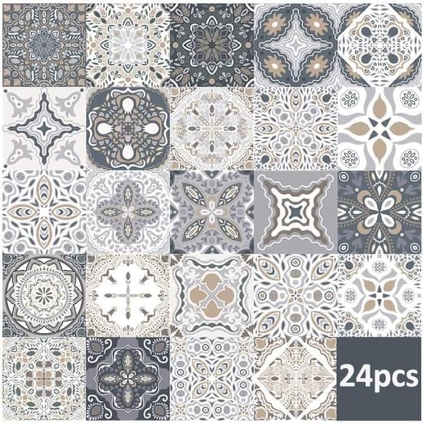 24-piece self-adhesive wall decals for kitchen, living room and bathroom