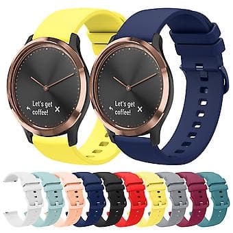 Silikonebånd til Garmin Vivomove HR Sport (Sort)