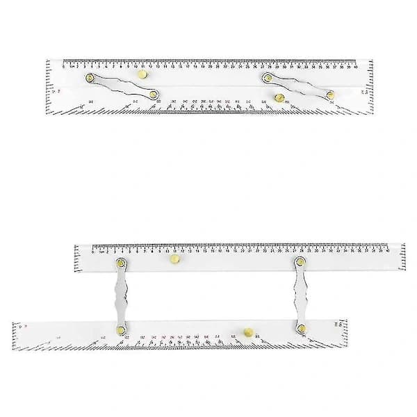 Marine Parallel Ruler Clear Scales Charting Points for Drawing Parallel Ruler 450mm Nautical Charts Pa