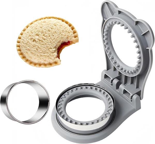 Sandwichkutter og -forsegler, Decruster Sandwich Maker for barnas lunsj Uncrustable Sandwich Maker, Enkel for matboks og Bento Box Grå