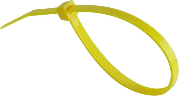 Cable Ties - Yellow - 100 Pieces - 200mm x 2.5mm - UV Resistant