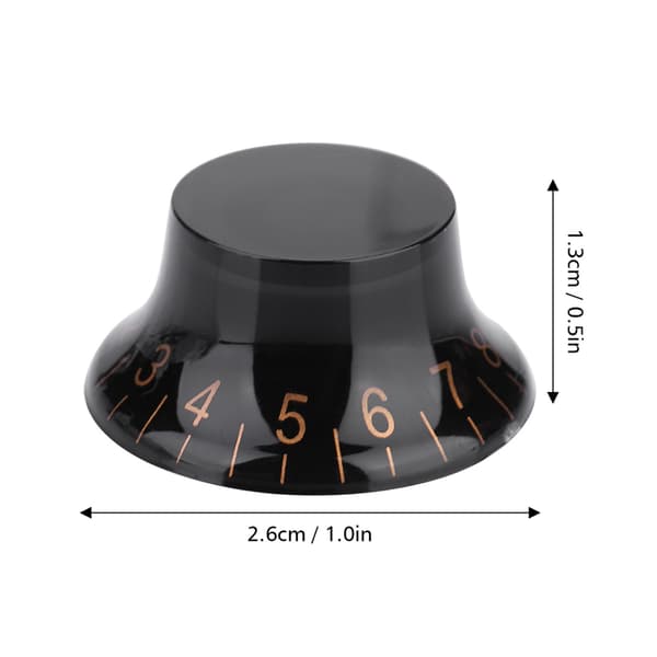 4 pcs Speed Tone Volume Control Knobs for EPI LP Electric Guitar (Black+Gold)