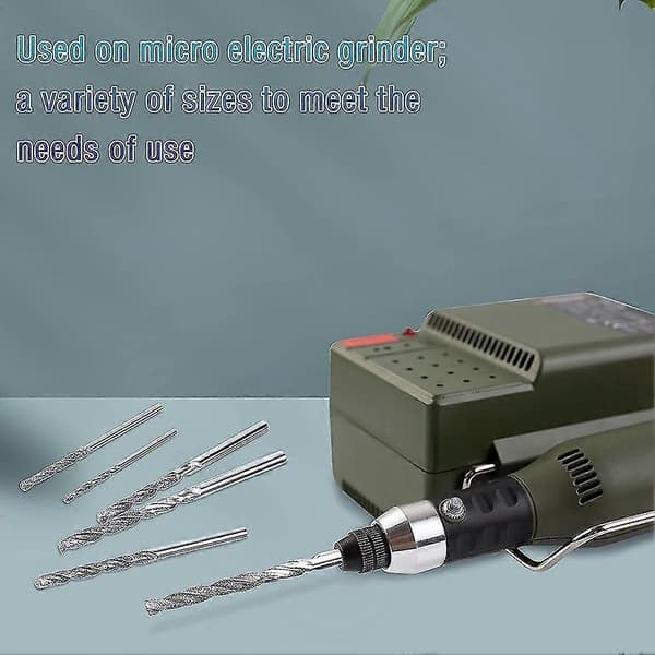 Diamond Drill Bit for Jewelry Making, 20-Piece Set with 1mm-2.5mm Twist Drills