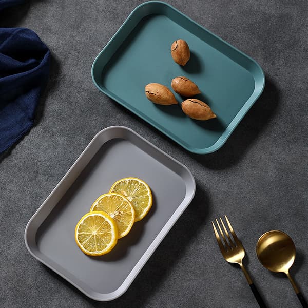 3 rektangulære serveringsbakker, ideelle til buffeter