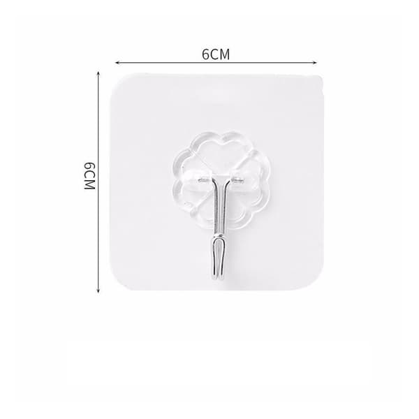 Wall Hooks Transparent Reusable Seamless Hanging Hooks Waterproof And O
