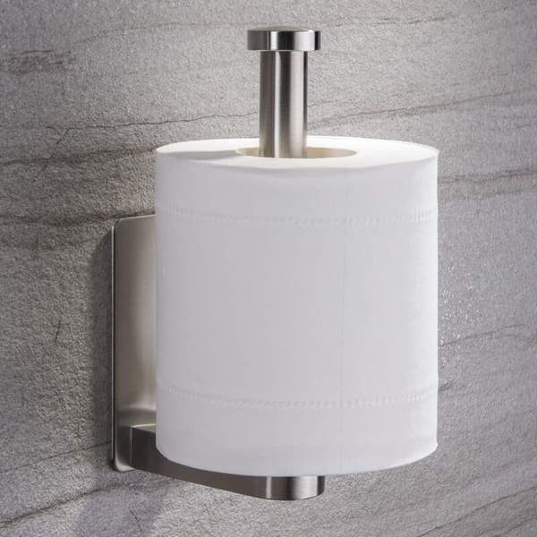 GrooFoo Self-Adhesive Toilet Paper Holder No Drilling Wall Mounted