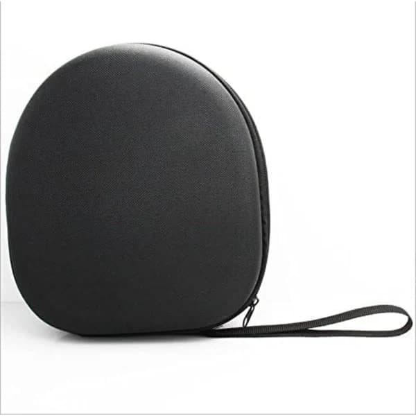 Hovedtelefontaske til on-ear/over-ear-hovedtelefoner, etui, 21 x 18,5 x 6 cm, sort
