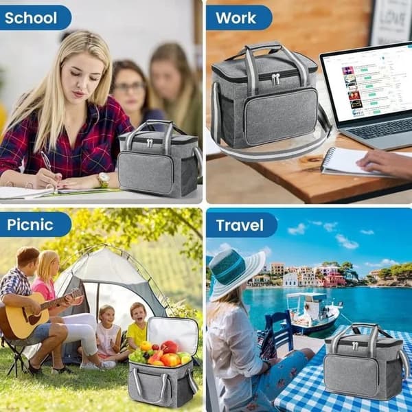 Lille isoleret rejsetaske, foldbar køletaske til picnic, camping, shopping, bil