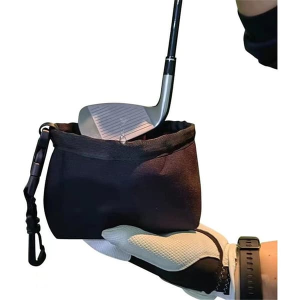 Golfmailan ja golfpallon puhdistuspussi, Clean Face Technology -vuori, irrotettava pidike, kone