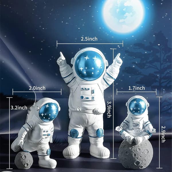 22 stk. rom-kakepynt, rom-cupcake-pynt, astronautfigurer, bursdag, dekorasjoner til temafest med verdensrommet, tilbehør