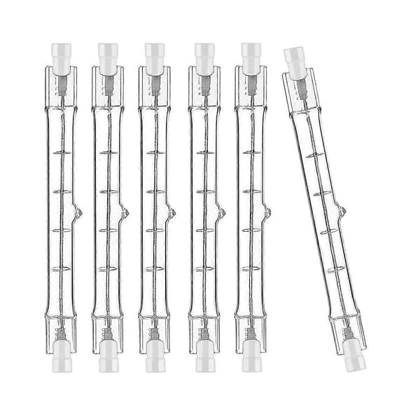 R7S Halogenlampe 118mm 200W 230V Halogenstav R7S Halogenlampe R7S Dimbar Halogenstav Lampe 6-pakning