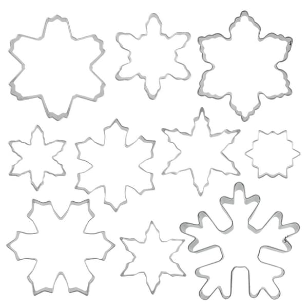 Jul sne samling vinter vinter kageudstikker 10 stk